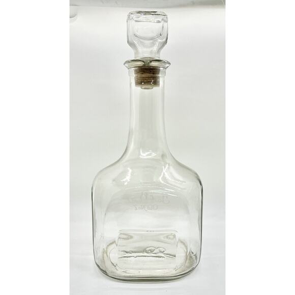 Jack Daniels Clear Decanter Bottle Vintage Old No 7 Large 12" Signed Whiskey Bar - Picture 4 of 7